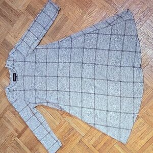 Fortune + Ivy Gray And Black Checkered Women's Sweater Dress Size XS